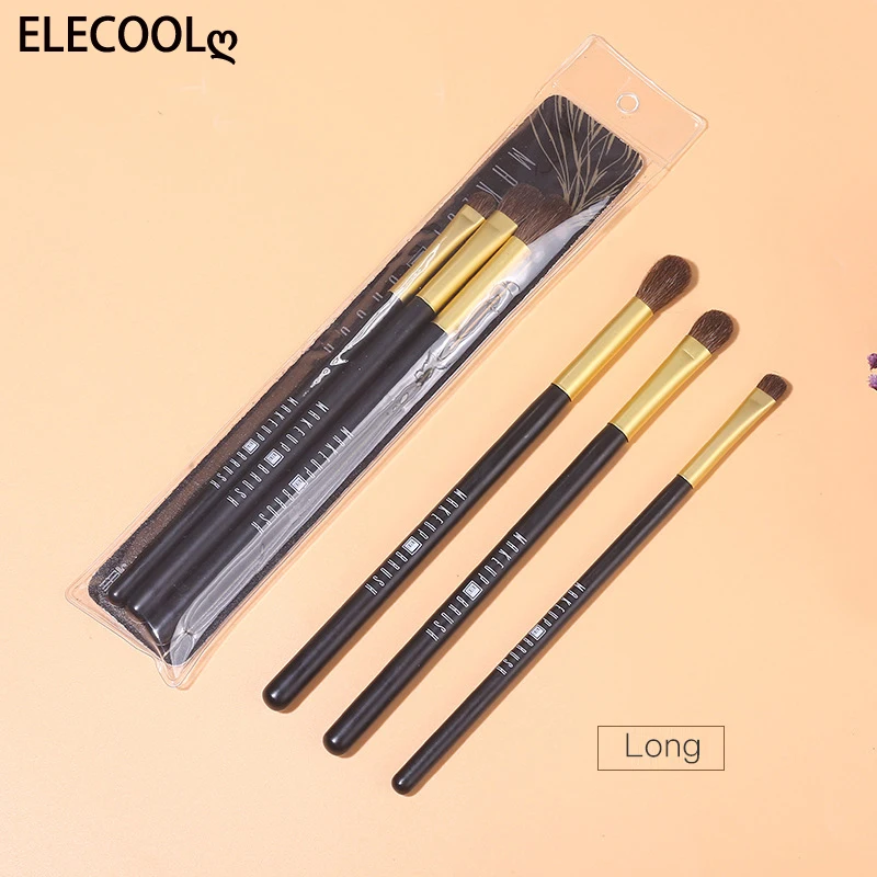 

ELECOOL 3 Pcs Makeup Brushes Set Cosmetic Powder Eyeshadow Foundation Eyeliner Blending Brush Kit Beauty Make Up Tool Maquiagem