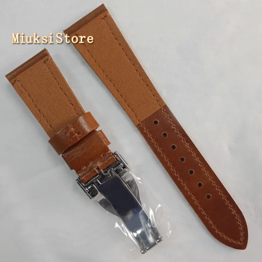 Ремешок из коричневой кожи для наручных часов 22 мм | Наручные часы