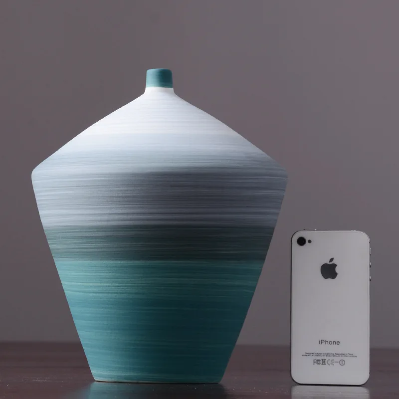 

Creative Simple Vase Modern Ceramic Large Art Vase Tabletop Nordic Living Room Decoration Table Decor Jarron Home Decor BN50HP