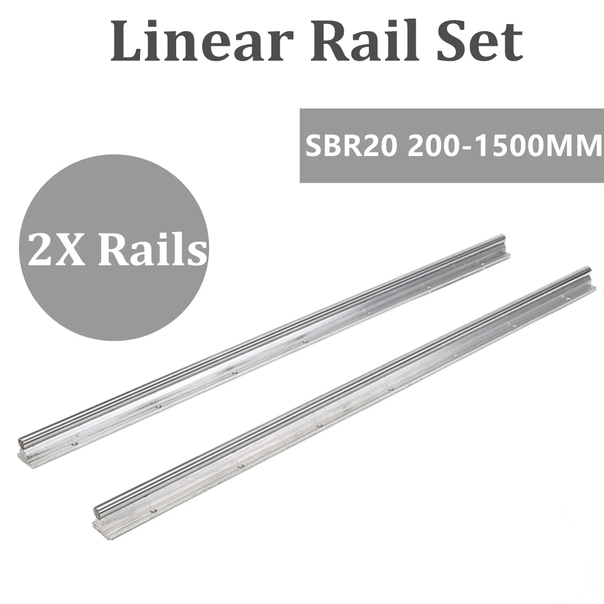 Линейная направляющая для подшипников SBR20mm 200 300 400 500 600 800 1000 1500 мм линейная