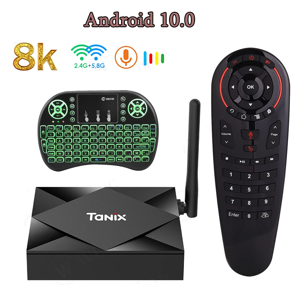 Смарт ТВ приставка Tanix TX6S Android 10 0 Allwinner H616 чип 2 4 & 5 8G двойной WiFi Bluetooth 8K HD быстрая