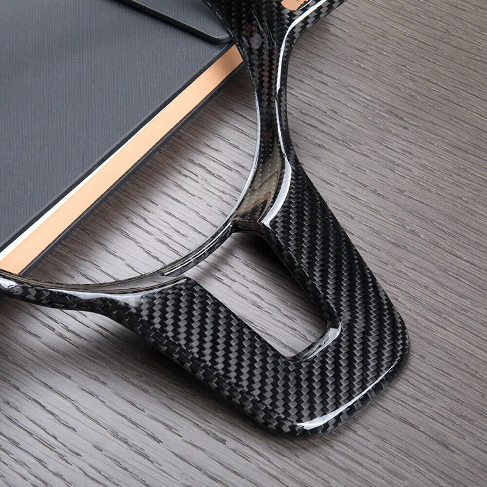 

Real Carbon Fiber Black Inner Steering Wheel Button Cover For Benz GLB X247 2020