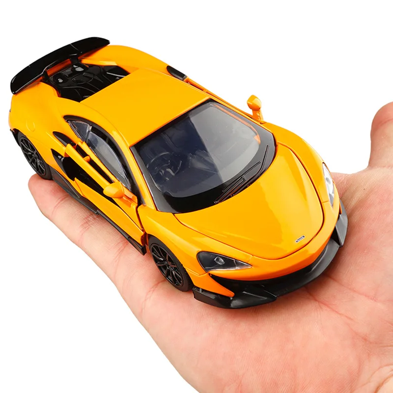 

1/32 600LT P1 650s Diecast Alloy Car Model 4 Doors Open Pull Back Collectibles Kids Gift Toy Cars
