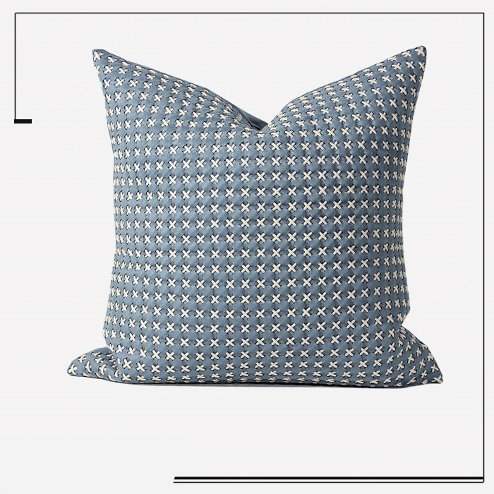 Тихая синяя/белая плетеная веревка современные наволочки наволочка для диванной