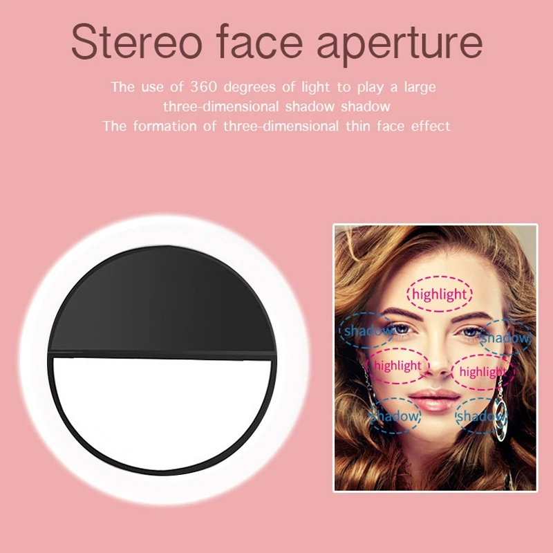 2 шт. портативная светодиодная кольцевая ламсветильник для селфи | Электроника