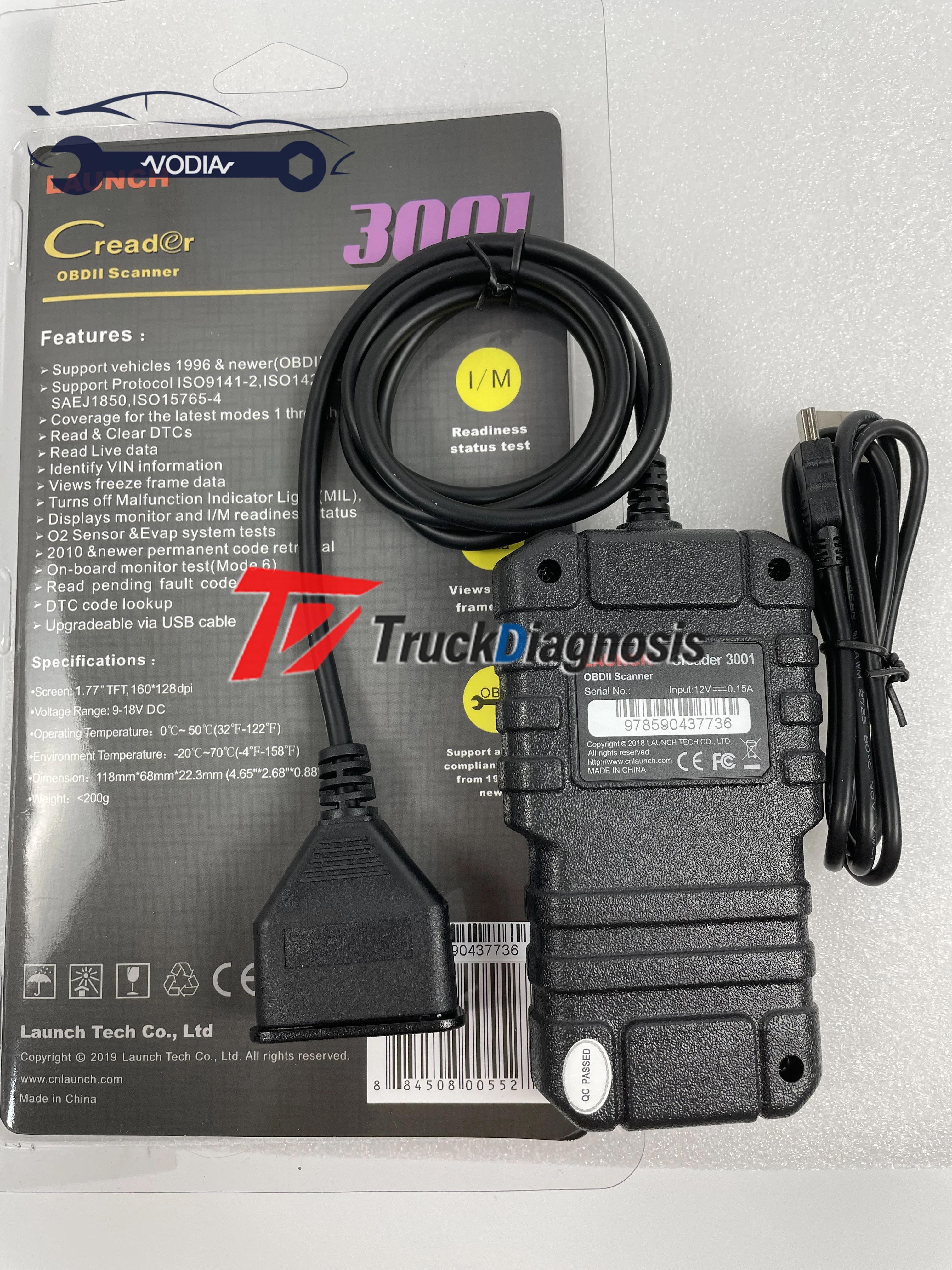 

LAUNCH X431 CR3001 Car Full OBD2 EOBD Code Reader Scanner Automotive Professional OBDII Diagnostic Tools Free Update