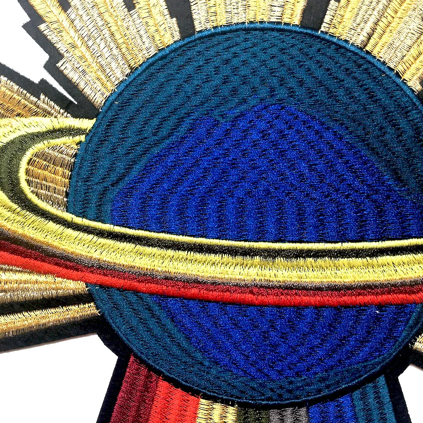 1 шт. большая вышитая аппликация космический корабль патчи для одежды женские