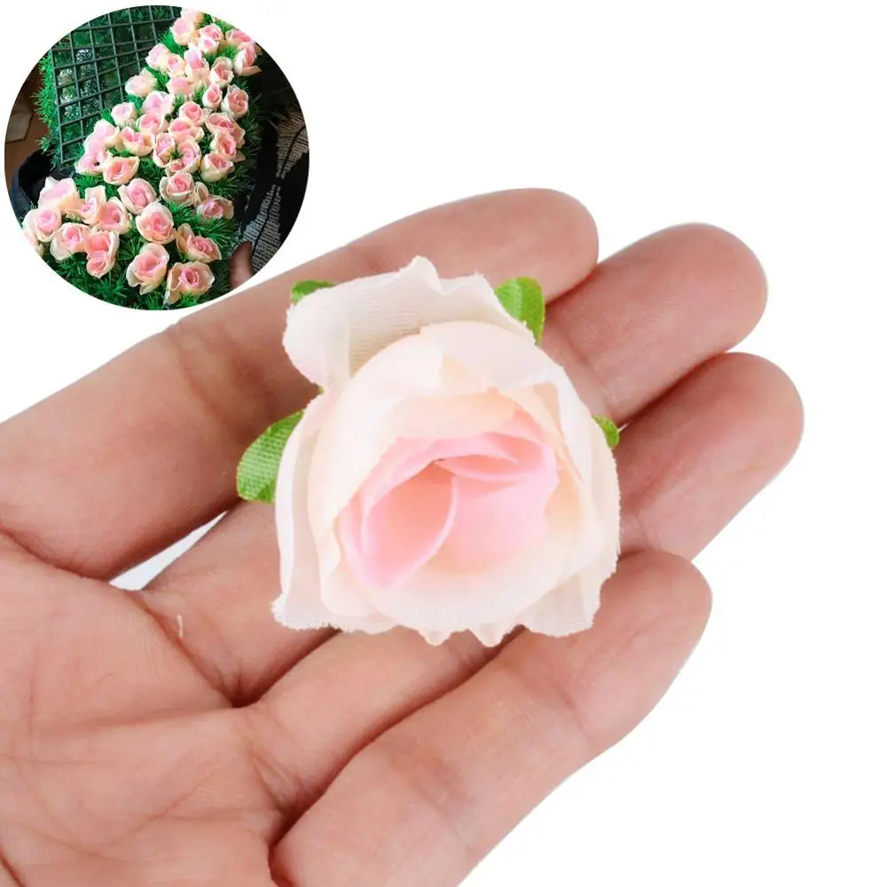 100 шт. искусственные цветы цвета шампанского украшение для головы семейного