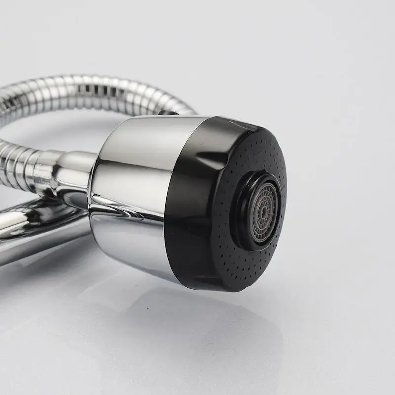 

Brass Deck Mounted Pull-down Swivel Spray Kitchen Faucet Mixer Tap Free deformation Kitchen 360 Swivel Handheld Shower tap