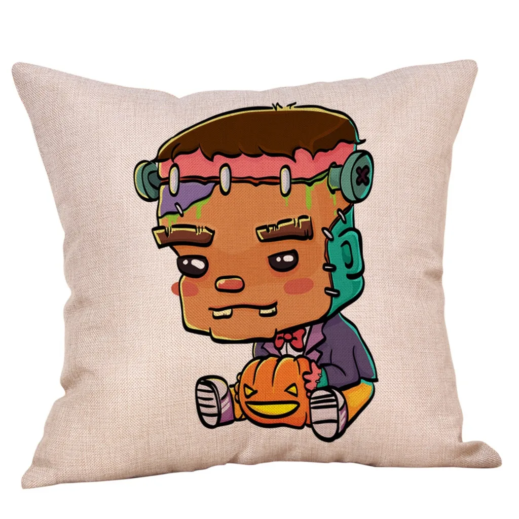 

Halloween pillow cases home decor Pumpkin ghosts Cotton Linen Throw Pillow Case Cushion Cover Home Sofa Decor Ornament Gift