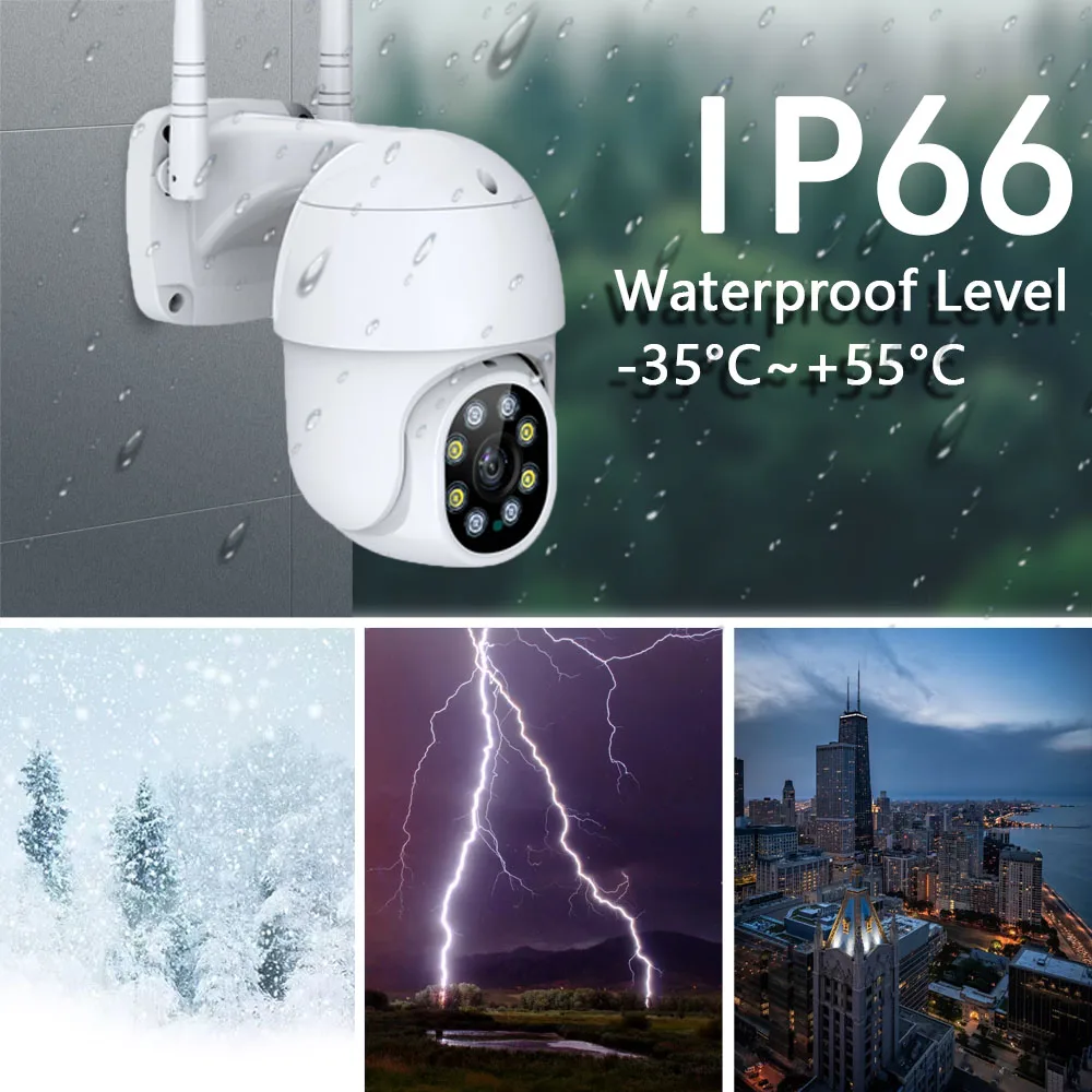 Беспроводная уличная камера видеонаблюдения IP 8MP 4K WIFI охранная запись скоростной