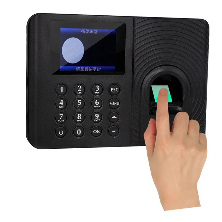 

Biometric Fingerprint Attendance Machine LCD USB Fingerprint Password Attendance System Time Clock Employee Checking-in Recorder