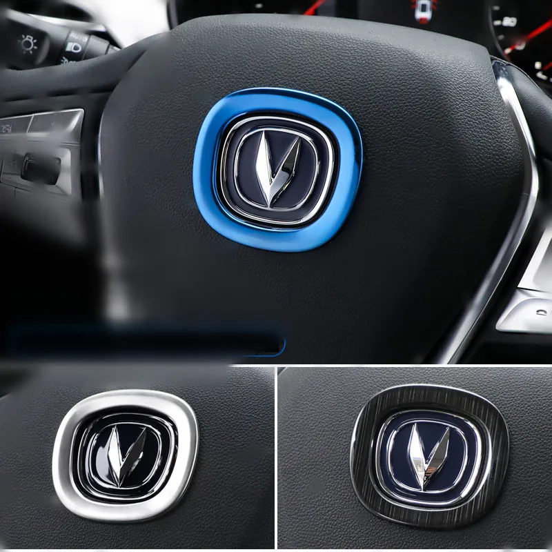 

Для CHANGAN CS35PLUS CS75 CS85 EADO CS95 автомобильный Стайлинг из алюминиевого сплава украшение кольцо рулевое колесо отделка круглая наклейка