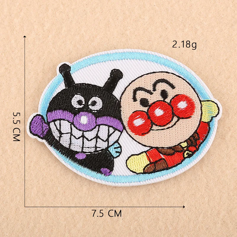 Мультяшные комиксы Anpanman, нашивки с железной вышивкой, нашивки для одежды, Diy наклейки, аксессуары для одежды
