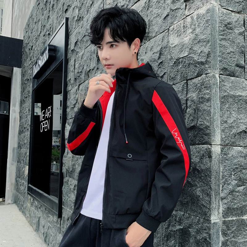 

jackets 2020 hip hop men hoodies overcoat patchwork printed homme Jacket male Korean Fashion plus size 4XL tops clothes