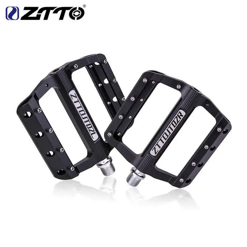 

ZTTO MTB подшипники CNC Нескользящая педаль алюминиевый сплав велосипедные Плоские Педали Дорожный гравий велосипед легкие 9 контактов педаль д...