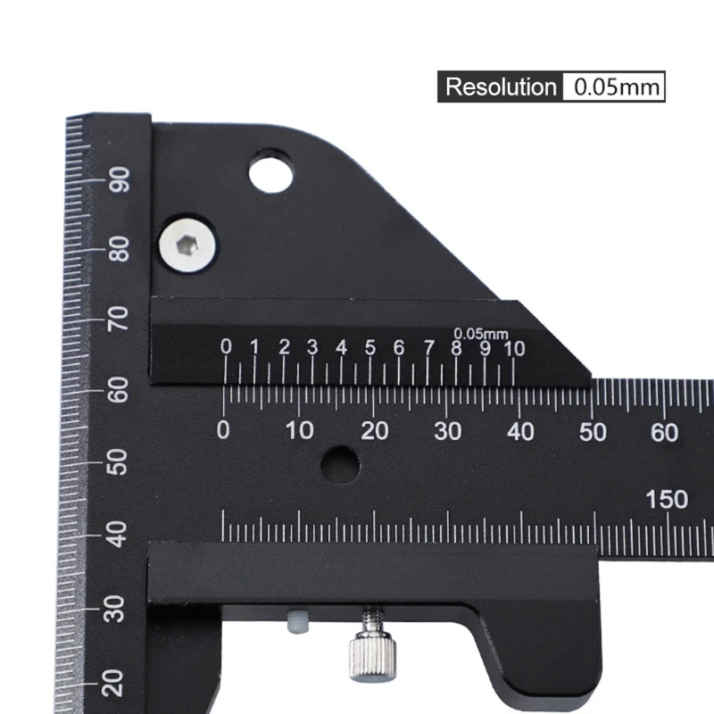 

T-Type Woodworking Ruler Aluminum Alloy Measure Scribing Ruler Woodworking Marking Tool