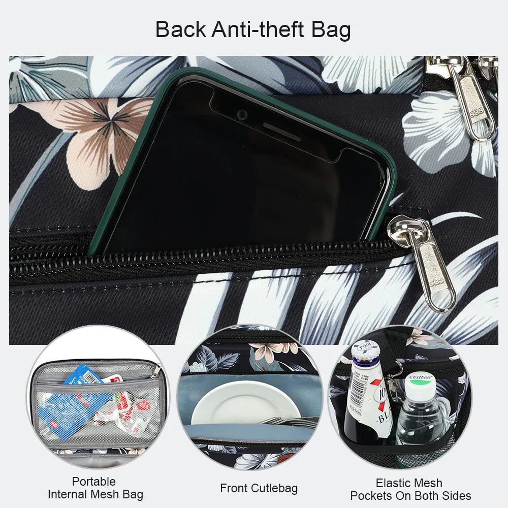 DENUONISS складная сумка-холодильник с принтом Водонепроницаемая Термосумка для