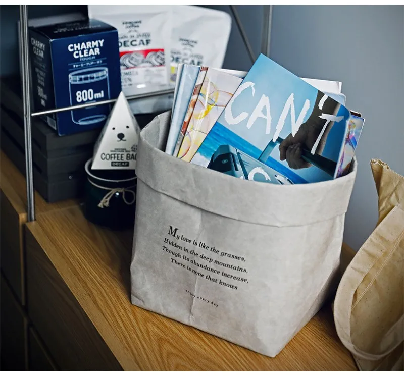 Моющиеся пакеты из крафт-бумаги сумка для хранения растений и цветов