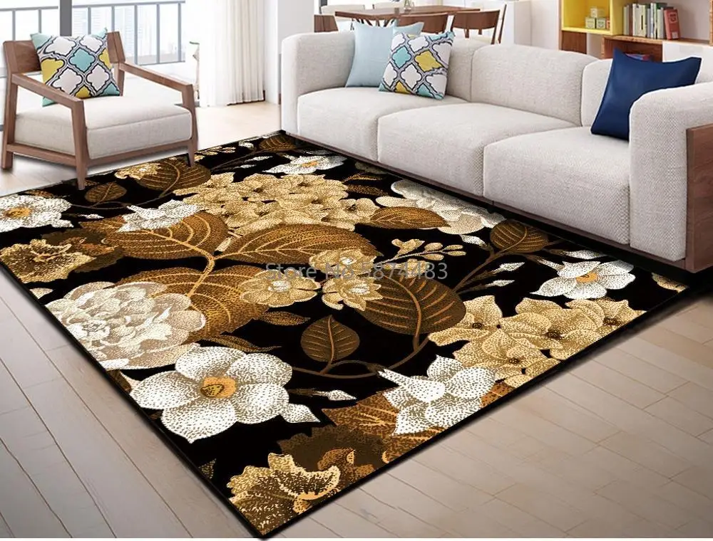 Новый абстрактный ковер с рисунком цветов и листьев для гостиной спальни