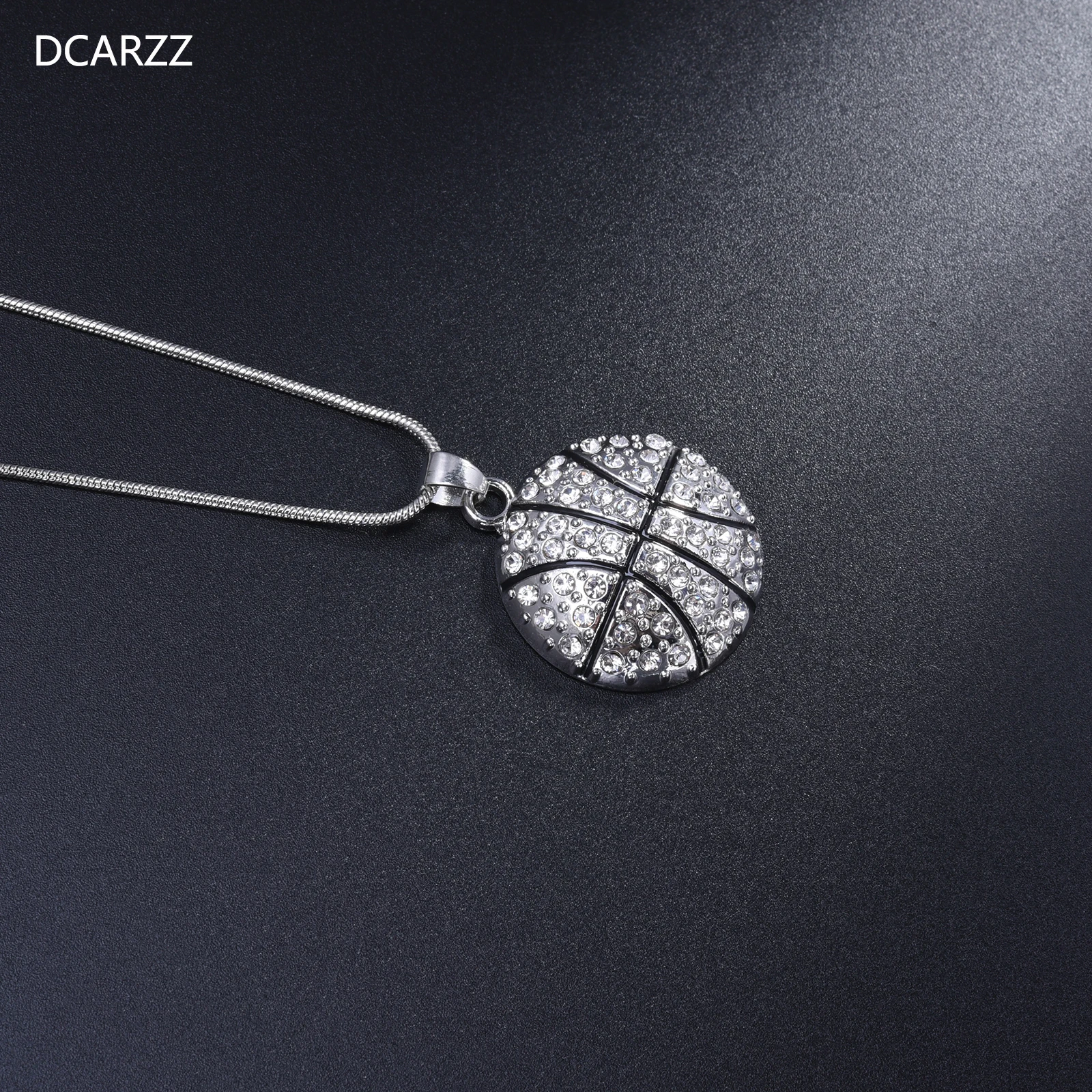 Ожерелье для баскетбола DCARZZ мальчиков Посеребренная Подвеска из нержавеющей