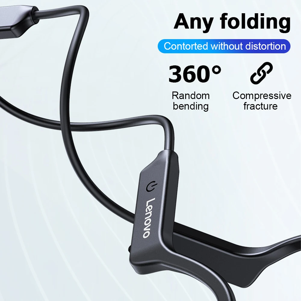 

Lenovo X4 Bone Conduction Headphone Wireless Bluetooth 5.0 TWS Waterproof Sweatproof Sport Stereo Neck Hanging Headset