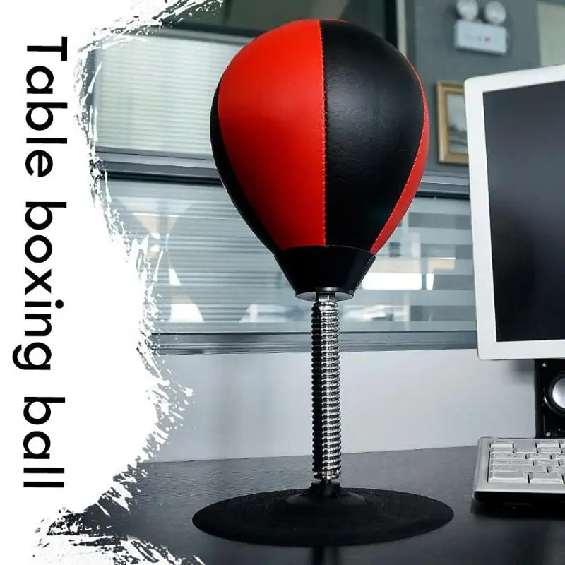 Desktop PU Punching Speed Ball Table Top Boxing Bag Stress Relief Boxing Tool Household Desktop Decompression Accessories
