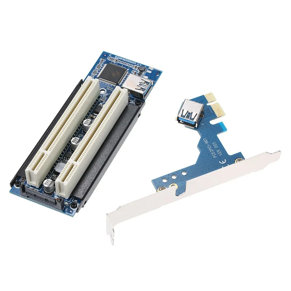 Адаптер расширения PCI E Express X1 для двух разъемов переходная карта с кабелем USB 3 0