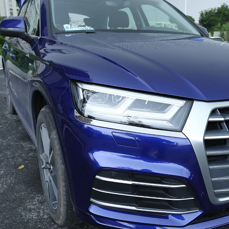 Карманго для Audi Q5 FY, автомобильный Стайлинг, авто передний светильник, наклейка, рамка, накладка, хромированная отделка, внешние аксессуары