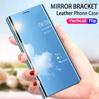 Зеркальный умный флип-чехол для Samsung Galaxy A52, A72, A12, A32 5G, S21, S20 Ultra Plus, S21 FE, Note 20 Ultra, кожаный чехол