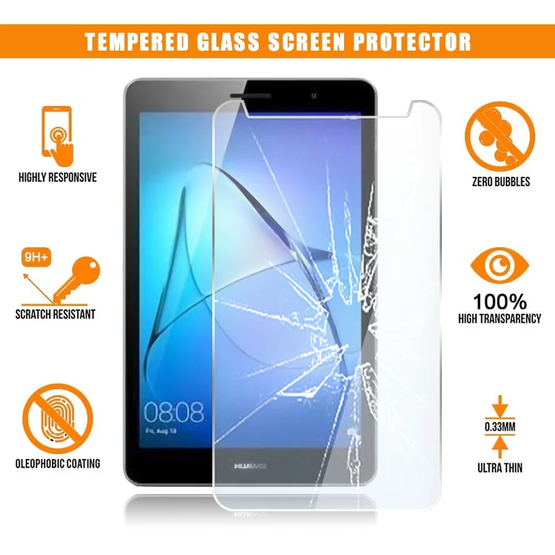 Screen Protector for Huawei Honor Tab 5 8.0 Wi-Fi Tablet Tempered Glass 9H Premium Scratch Resistant Anti-fingerprint Film Cover