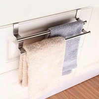 over door towel rack bar hanging holder rail organizer bathroom kitchen cabinet cupboard hanger shelf convenient sponge holder
