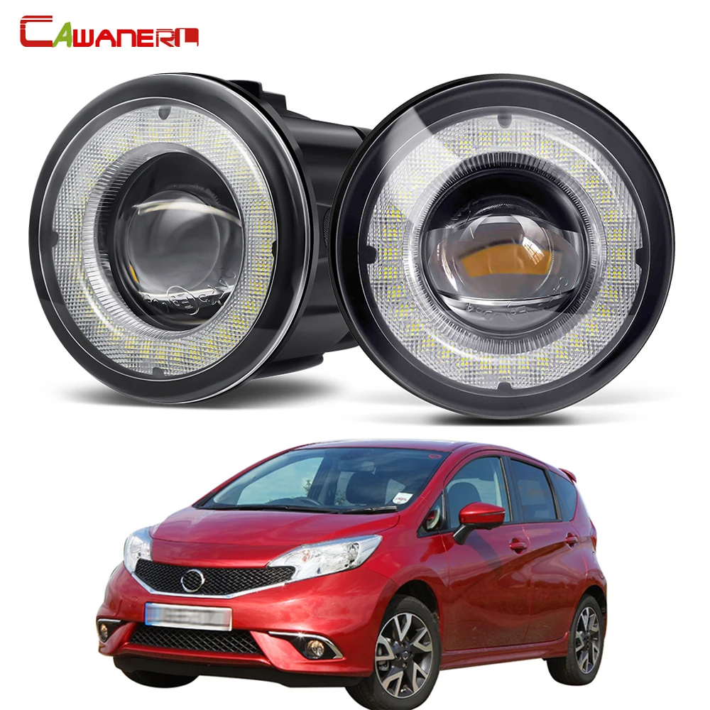 2 X Car Front Bumper Fog Light Assembly LED Angel Eye DRL Daytime Running Light 30W H11 12V For Nissan Note E11 MPV 2006-2015