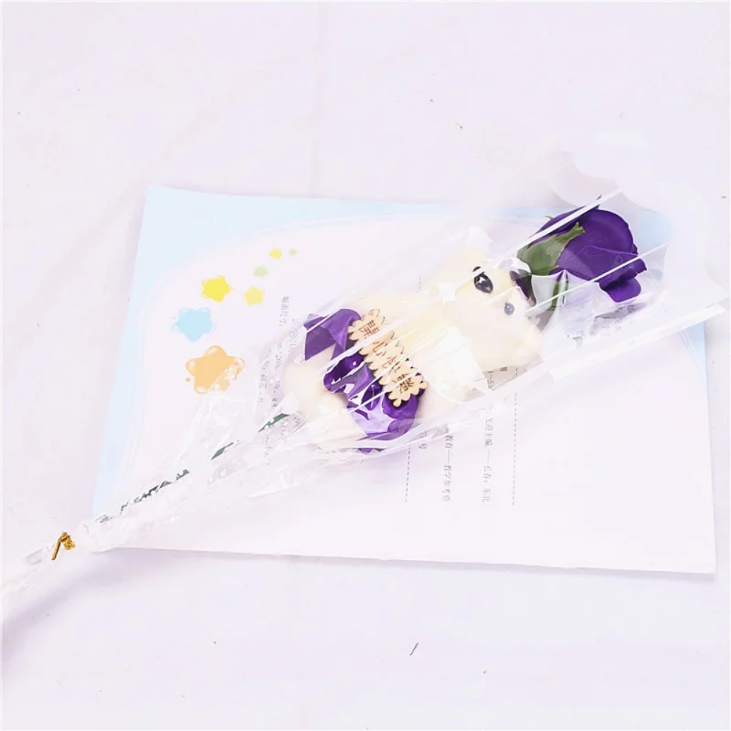 Искусственная Роза цветочный ароматизатор для ванны маленький медведь мыло