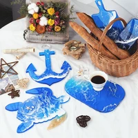 ocean series tray super big silicone mold round whale fluid artist mold resin art making epoxy resin craft make your own coaster