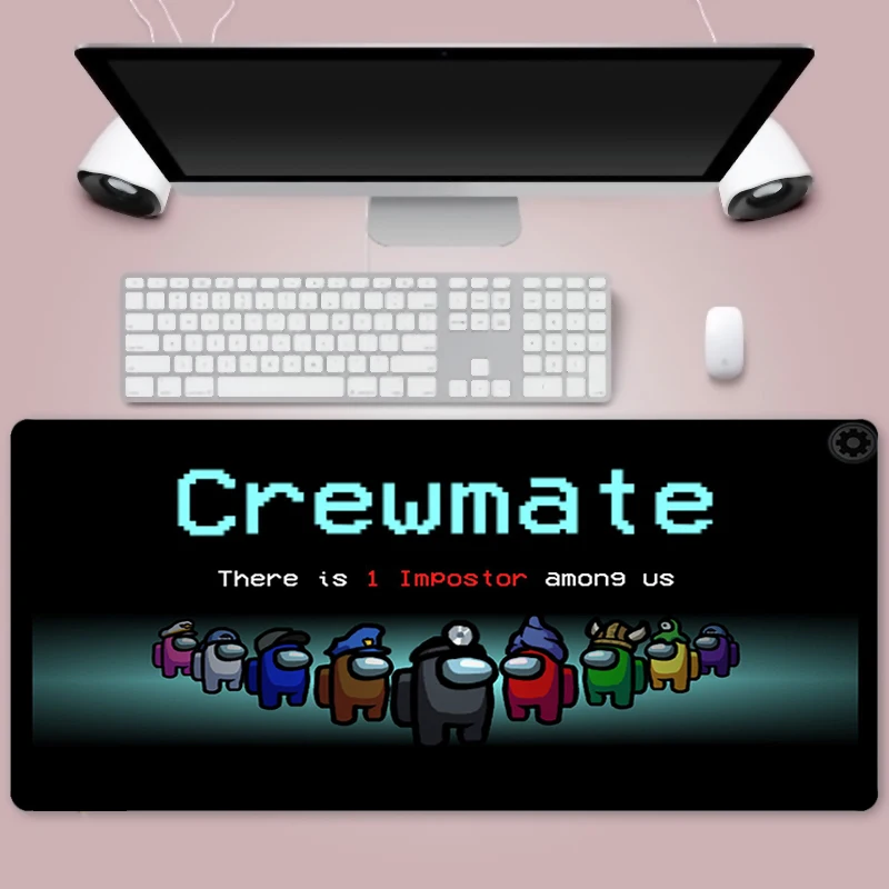

Mouse pad Gaming Large Of Gamers Keyboard Pad Locking Edge Rubber Mouse Pad Office Laptop Desk Mat Among Us