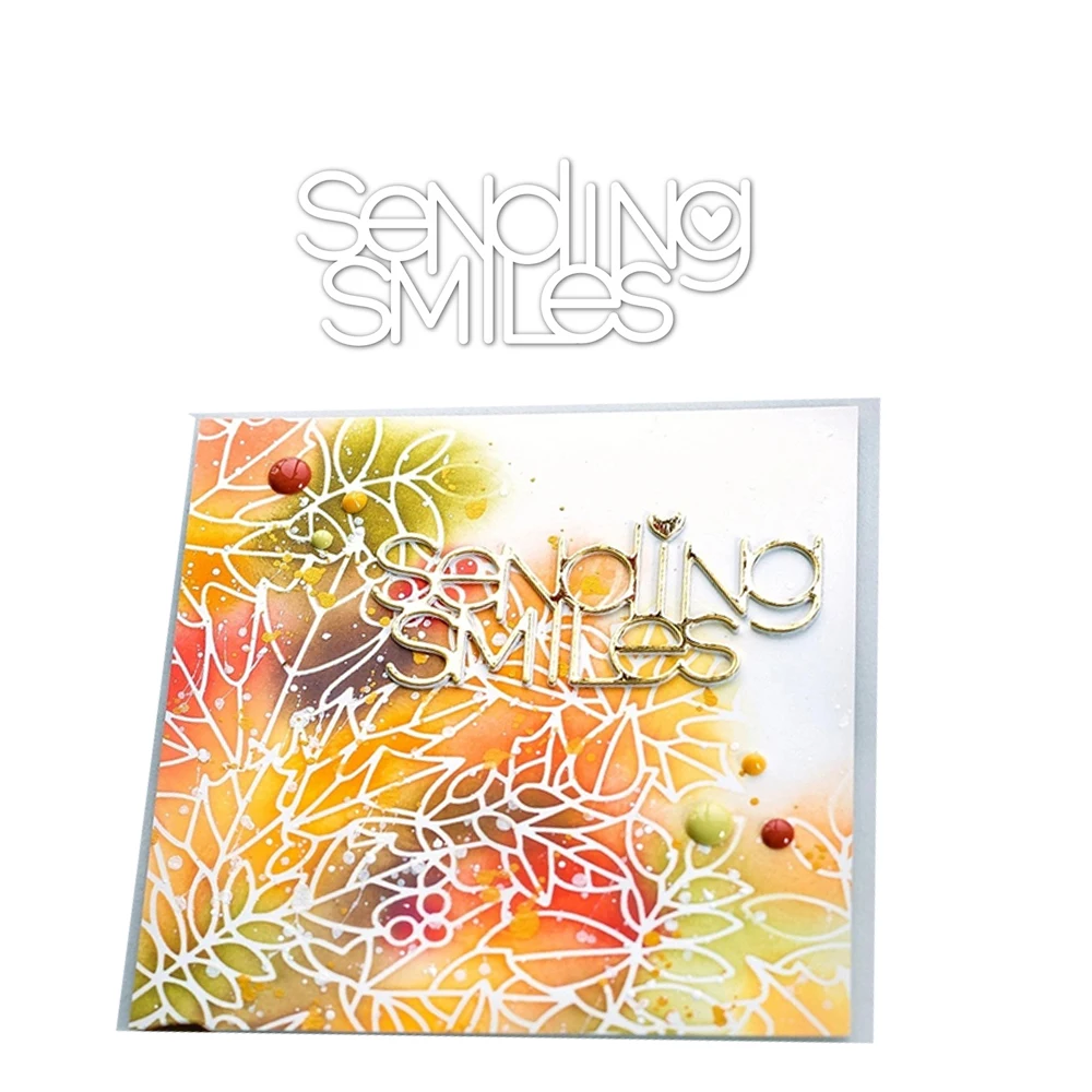 

2021 New Design Metal Cutting Dies Sending Smiles Craft Scrapbooking Handmade Knife Mould Blade Punch Stencils Dies Cut Model