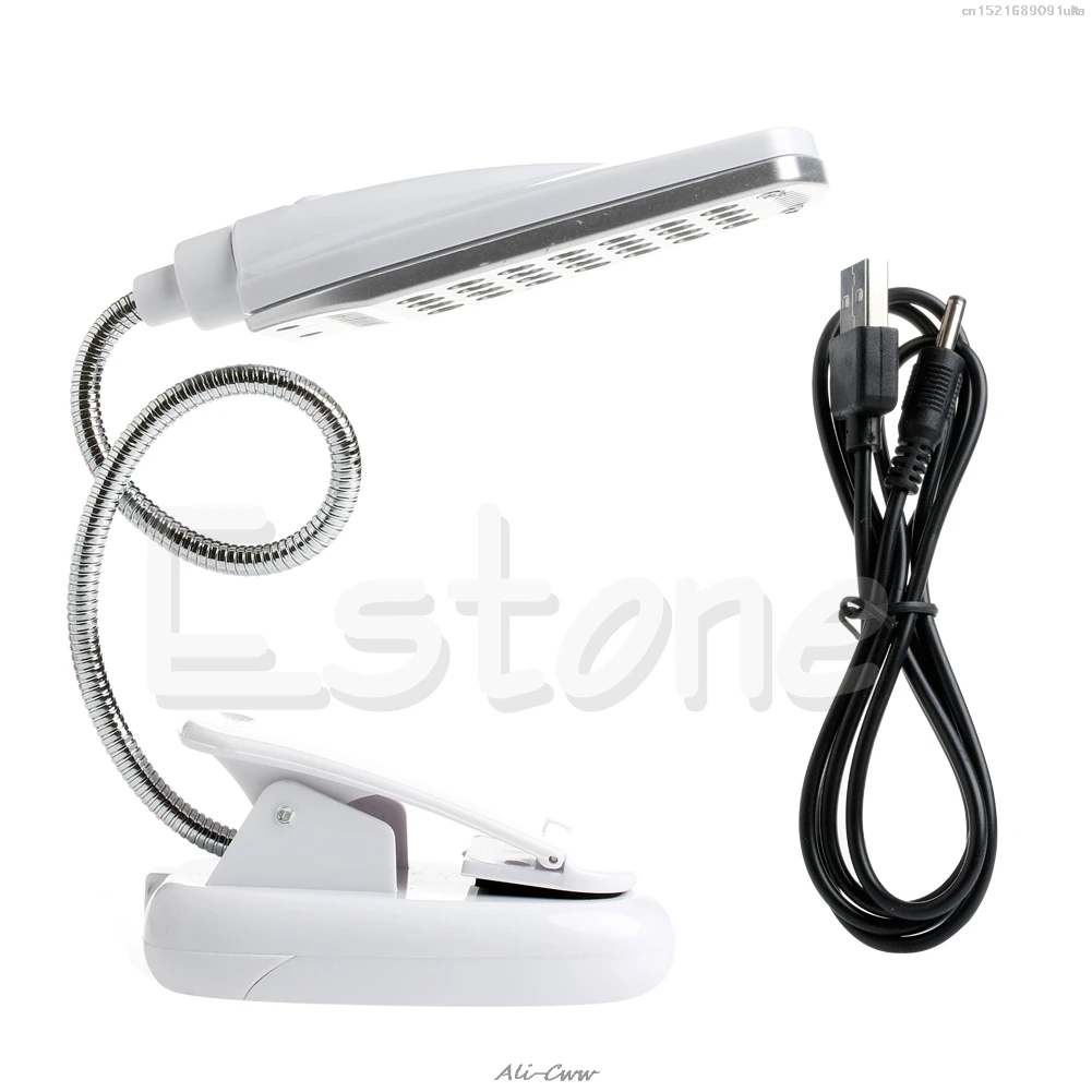 

2021 New Reading light Flexible USB 28 LED Light Clip On Bed Table Desk Lamp Reading light