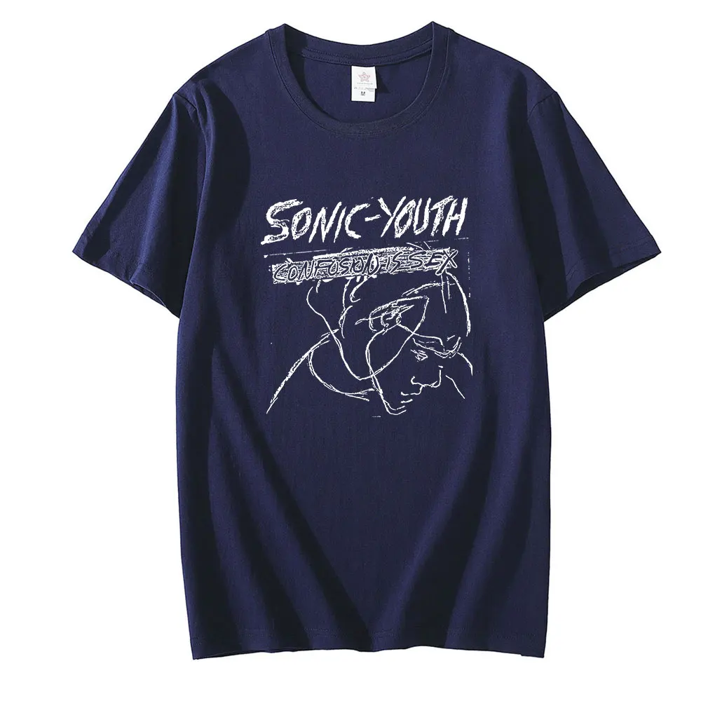 

Hot Sale Sonic Youth Rock Band Fashion O-neck T-shirts Comfortable Fashion Tee Couple Short Sleeves Clothing Oversize Streetwear