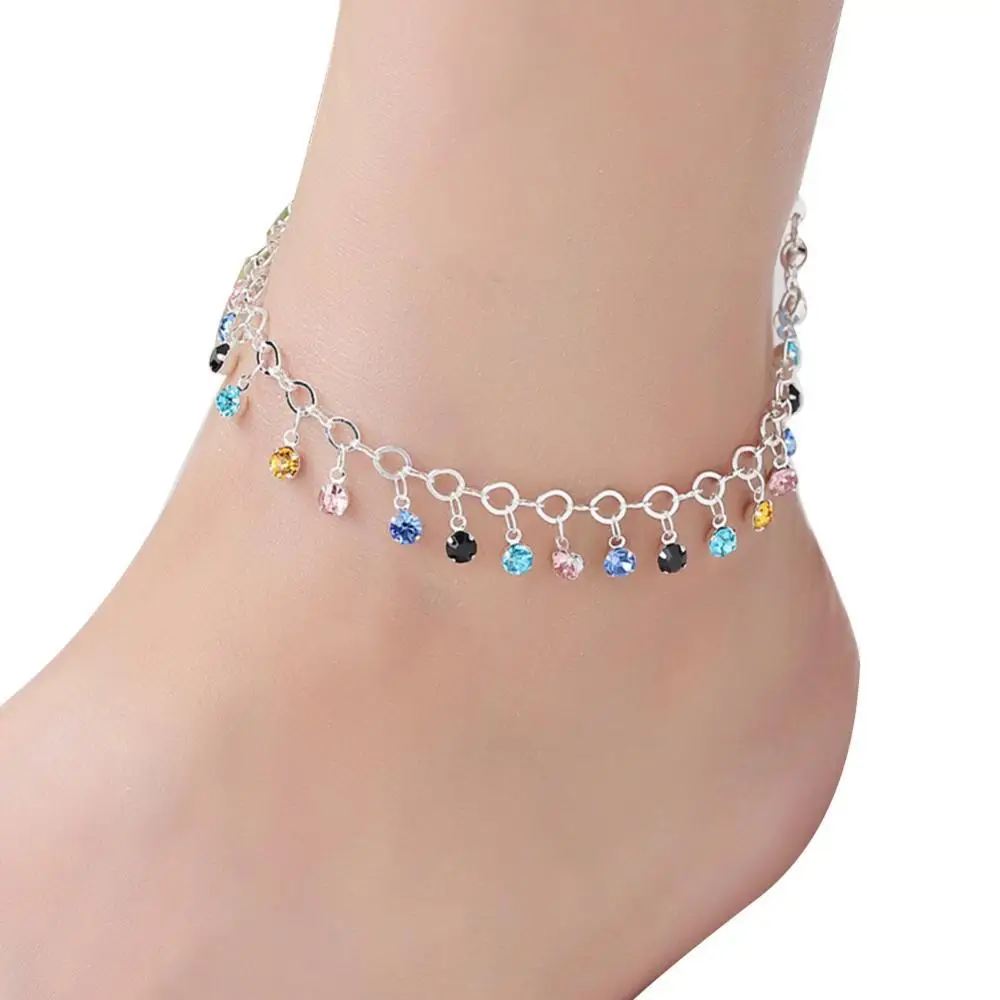 Фото 1 шт. женский браслет на ногу с кристаллами | Украшения и аксессуары