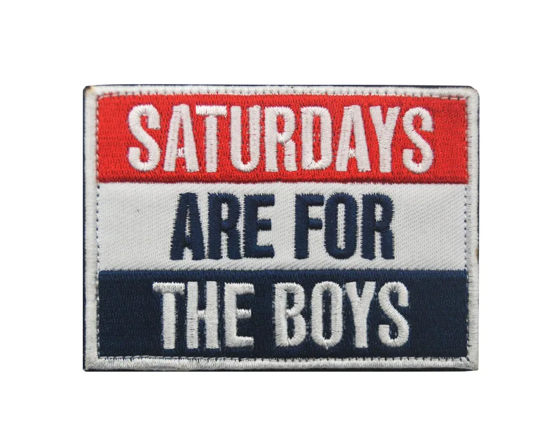 

Нашивки для мальчиков Saturdays, забавные слова, тактические военные нашивки, нарукавники, значки, вышитый крючок на спине для жилета cao