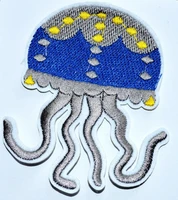 hot jelly fish jellyfish patch beach decoration embroidered iron on applique %e2%89%88 8 5 9 5 cm