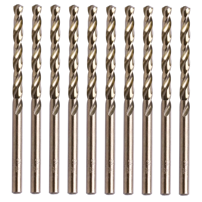 

10Pcs 4mm M35 Round Shank HSS-Co Cobalt Twist Drill Spiral Drill Bit New G88A