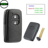 diykey smart card remote key fob 314mhz 2 button for toyota iq vitz ractis aqua corolla 2012 board 271451 3370 5300 5290