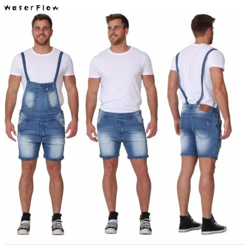 2019 новинка моды летнего сезона Марка new Fashion Hi Street рваные джинсовые Комбинезон
