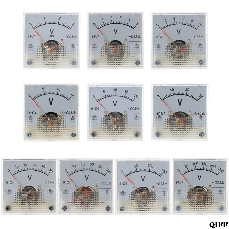 91C4 DC Вольтметр аналоговый Панель Напряжение цифровая высокая температура