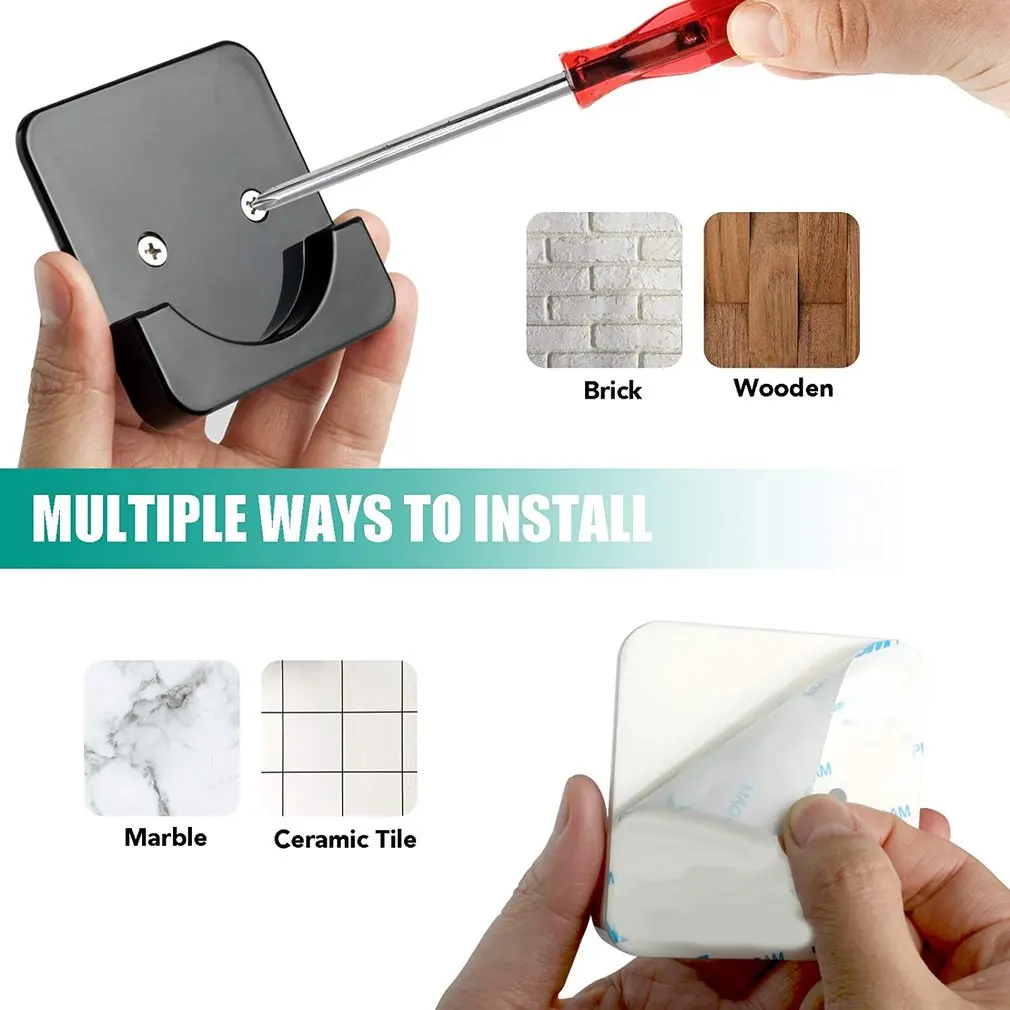 

Shower Curtain Rod Mounting Bracket Punch-free Adhesive Rod Mounting Fixture Shower Curtain Rod Non-slip Hook