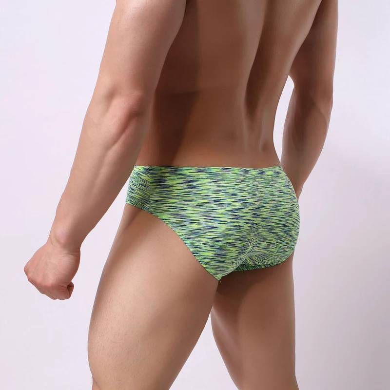 Мужские трусы брифы с карманом для пениса черные дышащие из хлопка мягкое нижнее