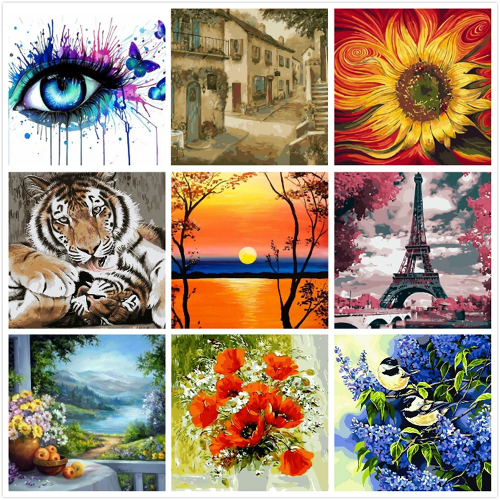 

Ephemeral 40x50Cm Diy Frame Fantasy Cartoon Oil Painting By Numbers Kit Acrylic Paint By Numbers On Canvas Handpainted Landscape