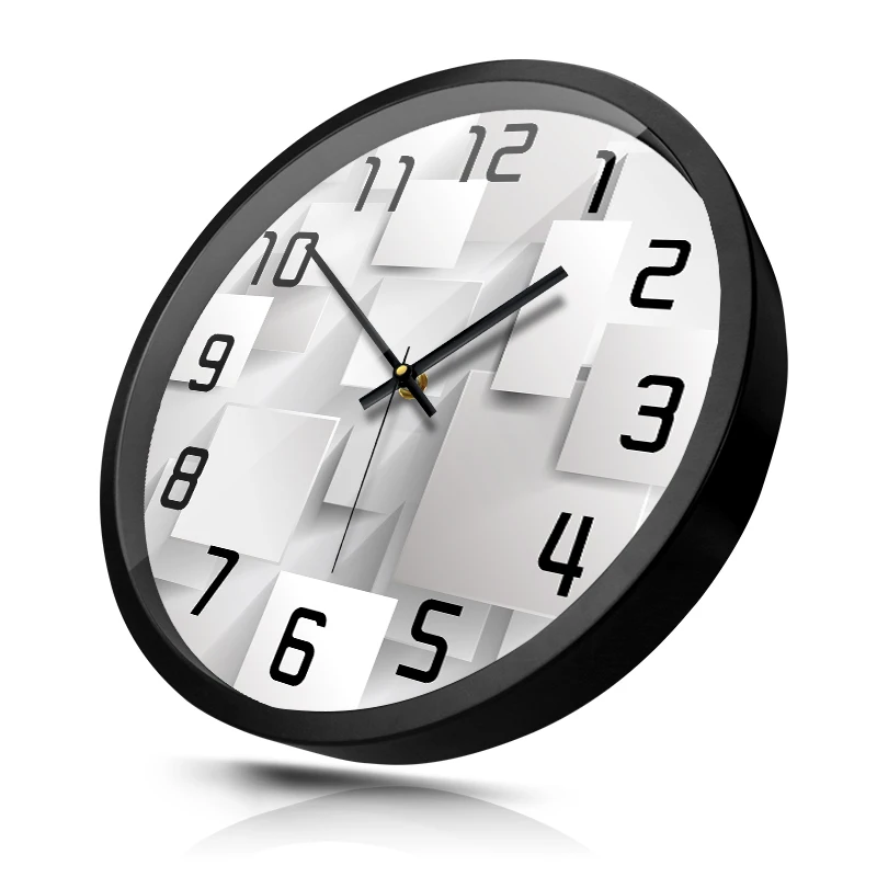 Большие настенные часы современный дизайн металлические для гостиной бесшумные